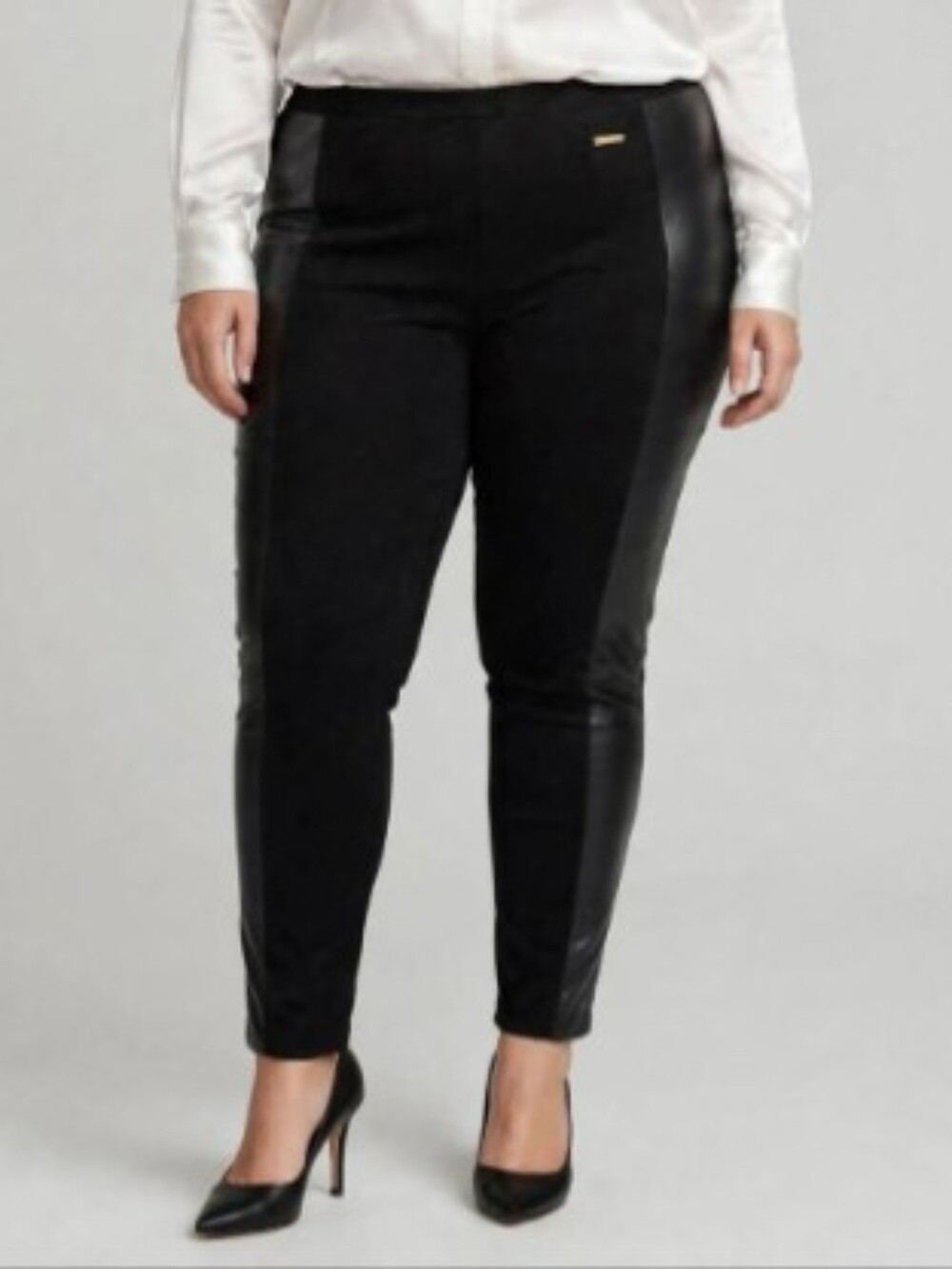 MARC NEW YORK! LUXE BLACK FAUX LEATHER & STRETCH, SKINNY STYLE PANTS! SIZE 2X